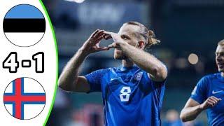 Estonia vs Faroe Islands 4-1 Highlights | International Friendly Match 2024 eFootball Game Play