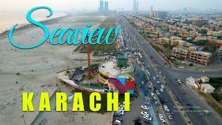 Sea View Karachi - Drone View - 4K