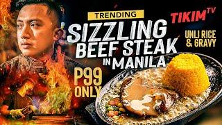 99 Pesos SIZZLING UNLI-JAVA RICE & GRAVY in SAMPALOC | Tata Achot's Sizzling Story | TIKIM TV