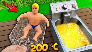 APA YANG AKAN TERJADI JIKA SAYA MENEMPATKAN STRETCH ARMSTRONG DI FRYER ..?!