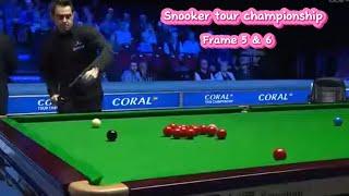 Snooker tour championship Ronnie O’Sullivan vs Judd trump ( frame 5 & 6).