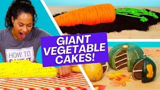 Eat your vegetable CAKES  GIANT Corn, Carrot and Squash Cakes| How to Cake It With Yolanda Gampp