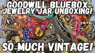 925 SILVER & VINTAGE! ️ Goodwill BlueBox 5lb Jewelry Jar Unboxing #jewelryunboxing #jewelryjar