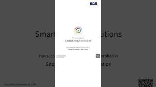 Smart Creative Solutions - Certified by Google Ads Video