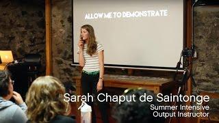 Instructor Perspectives: Sarah Chaput de Saintonge