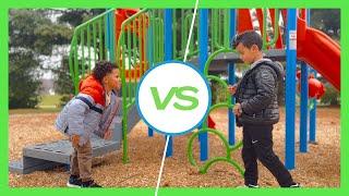 Cousin Vs. Cousin at the Playground! 