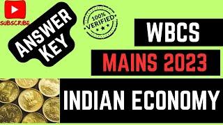 WBCS Mains 2023 Indian Economy Answer Key & Explanation | GS Paper V