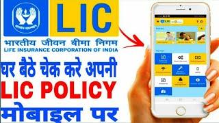 lic policy Check kaise kare mobile se