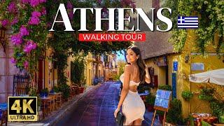  ATHENS, GREECE 4K Walking Tour  Acropolis, Parthenon, Plaka with Captions