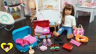 Empacando Maletas de Viaje Para Mi Muñeca American Girl - Juguetes de Titi