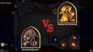 Book of Heroes Garrosh vs Searing Fire Elemental | Hearthstone Book of Heroes