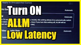 How to Turn On ALLM Game Mode on PS5 (Low Latency)