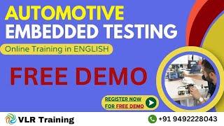Automotive Embedded Testing FREE Demo in Telugu | VLR Training - 9492228043