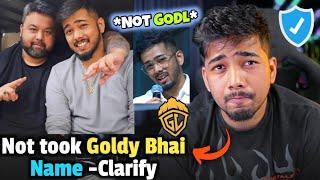 Scout Clarify GODL Troll  Savage reply  Agenda Against Goldy Bhai -Reply 