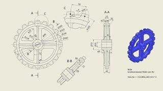 Tutorial Inventor - 362 REMOVABLE CHAIN WHEEL (TCS-15-223)