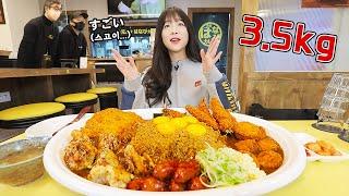 3.5kg 카레 다먹으면 공짜?! 일본에서 사장님이 직접 보러오셨어요.. 도전먹방