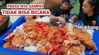 SATU NAMPAN LUDES..!! SAMBAL BAWANG JERUK AYAM GEPREK PEDAS