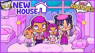  The Blueberry Family Moves into the New Kawaii House in Avatar World | Daily Routines