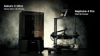 ELEGOO Saturn 3 Ultra Mono MSLA 3D Printer & Neptune 4 Pro FDM 3D Printer!
