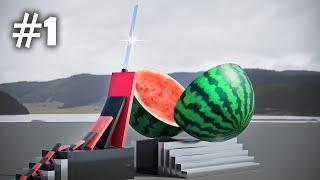 A Giant Watermelon Cut By Domino