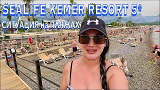 Турция 2024. Как ЗДЕСЬ СЕЙЧАС⁉️Sealife Kemer Resort 5*. МОРЕ и ПЛЯЖ ОБСТАНОВКА в Кемере. Кемер