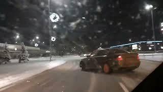 Winter roundabout drift bmw e36 compact & e46