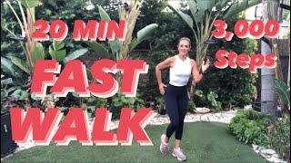 20 Minute FAST WALK | Get Your Daily Steps | Michelle Wilson