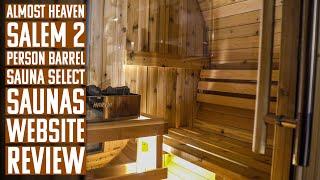 Almost Heaven Salem 2 Person Barrel Sauna Select Saunas Website Review