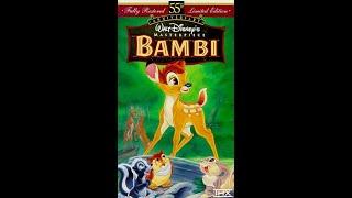 Opening to Bambi 1997 VHS