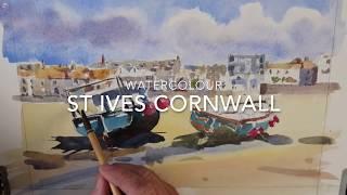 Watercolour Demo St Ives Cornwall by Patrick Ley-Greaves