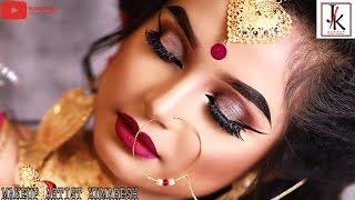 INDIAN BRIDAL MAKEUP || HD MAKEUP || GLITTER EYE MAKEUP ||MAKEUP ARTIST KUMARESH