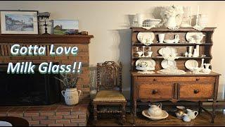 My Growing Vintage MILK GLASS Display - How I have recently added to my Collection!