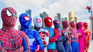 What If 9 SPIDER MAN in 1 HOUSE ??? || Hey All SuperHero , Go To Trainning Nerf Gun !! - Follow Me