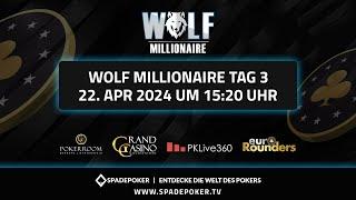 (DE): WOLF MILLIONAIRE - Main Event Tag3  Tv Table at GC Poker Room