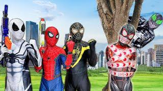 TEAM SPIDER-MAN vs ALIEN SUPERHERO | MANSION BATTLE 2 ( Epic Live Action )