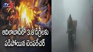 తెలంగాణాలో చలి బీభత్సం..! | Cold Wave Freezes Telangana People | TV5 News