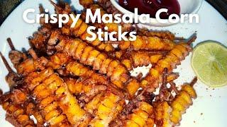 Crispy sweet corn sticks| Masala corn Fries recipe| Sweet Corn Stick Roast| Spicy Corn Fries