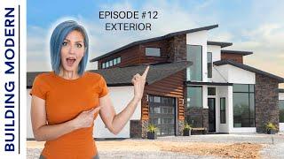 Rusted Metal, Fake Stone & Concrete on a Modern House | Ep. 12 Building Modern on a Budget