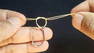 Palomar knot, one of the best fishing knots and easy to make