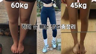 하체비만 다이어트 & 유지 하고 있는 식단과 운동 총 정리편 (60kg→46kg) / 종아리알, 허벅지살 빼는 법 / 다이어트 자극