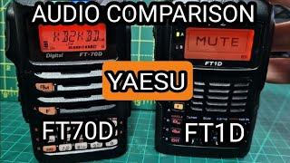 YAESU FT-70 & YAESU FT1D AUDIO Comparison