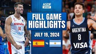 SPAIN vs ARGENTINA Full Game Highlights (Friendly International Games 2024)