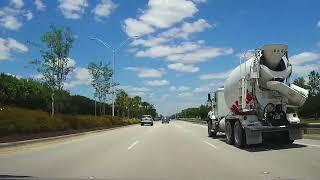 Driving on Collier Boulevard and Interstate 75 in Naples, Florida