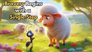 The Brave Sheep & The Ant: An Unlikely Adventure Beyond the Meadow! | Interesting story in English