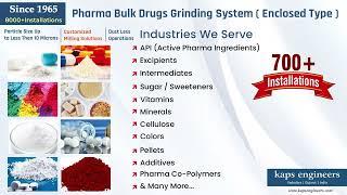 Pharma Bulk Drugs Grinding System  Enclosed Type