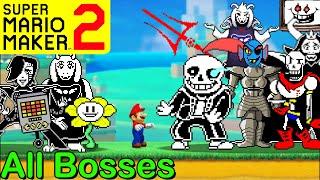 Mario Maker 2 - ALL UNDERTALE BOSSES (Super Mario Maker 2 Boss Battles)(Sans, Papyrus, Omega Flowey)