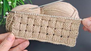 İki şiş kolay örgü yelek model anlatımı ️Eays crochet knitting patterns