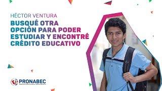 Héctor Ventura, beneficiario del Crédito Educativo del Pronabec