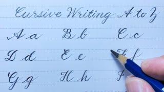 How to write in Cursive | Cursive writing A to Z | ABCD | Cursive abcd |Cursive handwriting practice