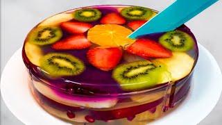 பழம் சாப்பிடாத குழந்தைகளுக்கு இப்படி செஞ்சு கொடுங்க! Glass Cake| Jelly Fruit Cake With Agar Agar